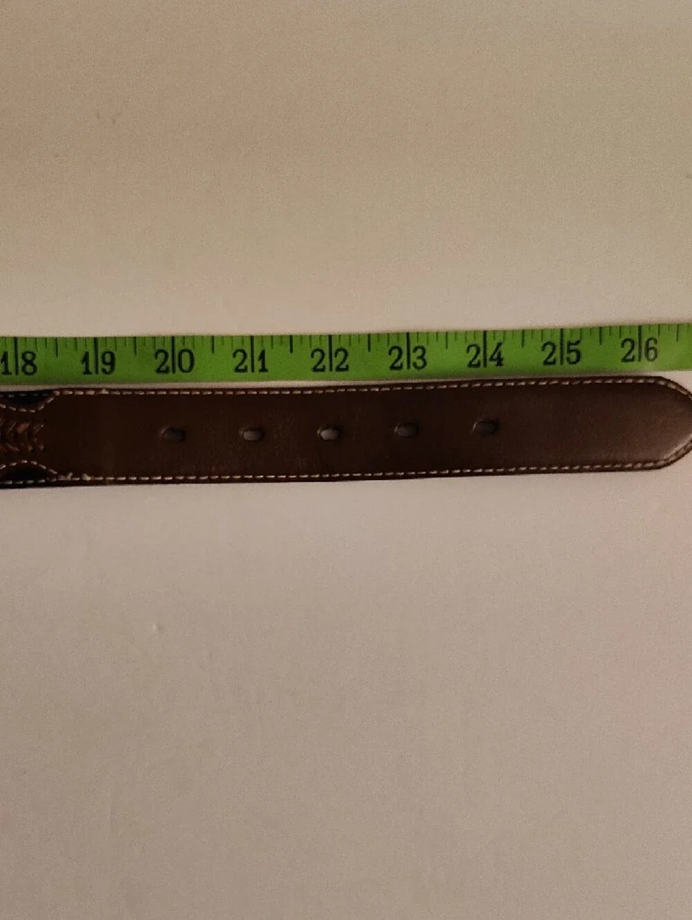 Vintage Kids Brown Leather Belt with Embroidered Detail BPD